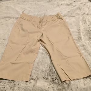 Khaki capri pants